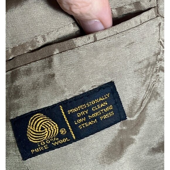 Levis Brown Tweed Sport Coat Blazer Wool Vintage Jacket Mens M-L - Picture 5 of 7